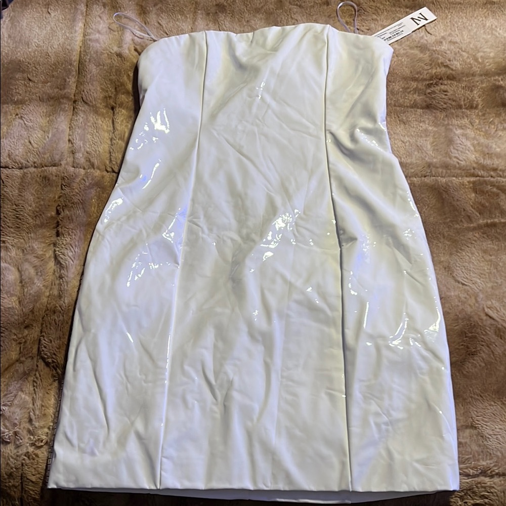 White Dress with Silver Detail